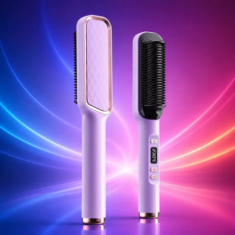 Electric Hot Hair Straightening Brush with Negative Ion